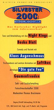 Volles Programm! Moderation der Silvestergala 2000/2001