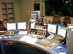 Blick ins Sendestudio von SWR1